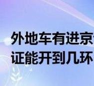 外地车能进北京几环，星期六日外地车能进北京几环-第5张图片-考拉百科